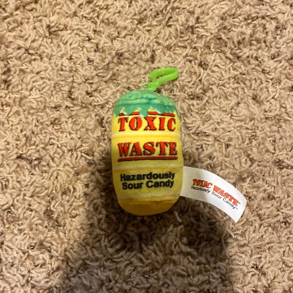 Toxic waste plush keychain